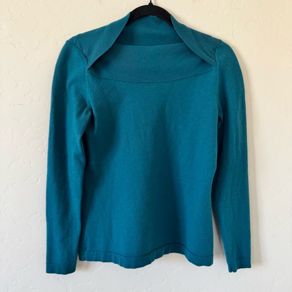Banana Republic Women's Teal Extra Fine Merino Sweater Top Size S
